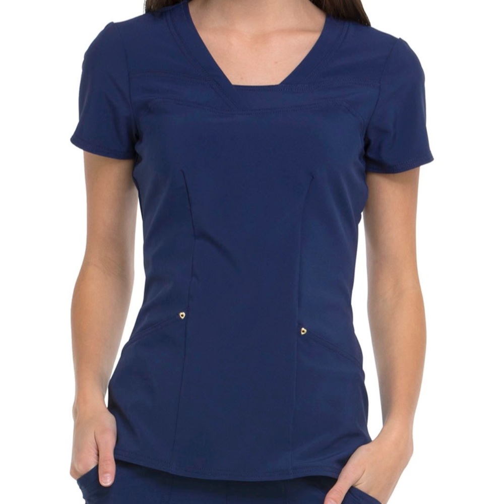 HeartSoul love always scrub top in navy size small never worn